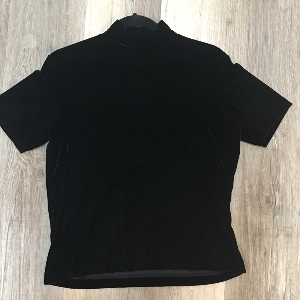 Black vintage 90s NY & Co crushed “velvet” top.